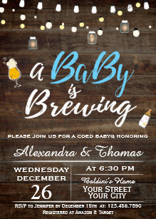 Baby Is Brewing Invitations Zazzle Babyq Bbq Baby Brewing Shower Invitation