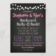 BaByQ BBQ Baby Girl Shower Invitation Book Card