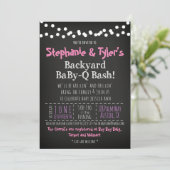 BaByQ BBQ Baby Girl Shower Invitation Book Card (Standing Front)