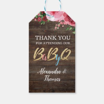 Babyq Bbq Baby Shower Gift Tag Thank You by NellysPrint at Zazzle