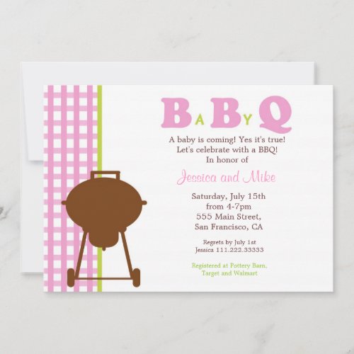 BaByQ BBQ Baby Shower Invitation
