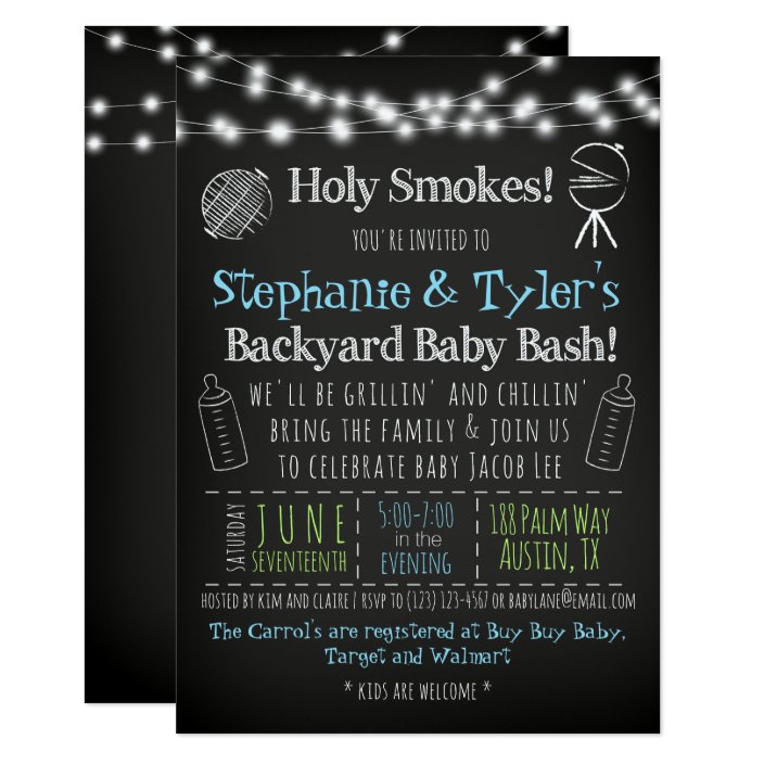 bbq baby shower invitations