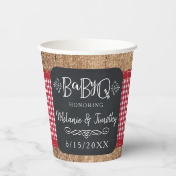 Babyq Bbq Baby Shower Party Decor Paper Cups by YourMainEvent at Zazzle