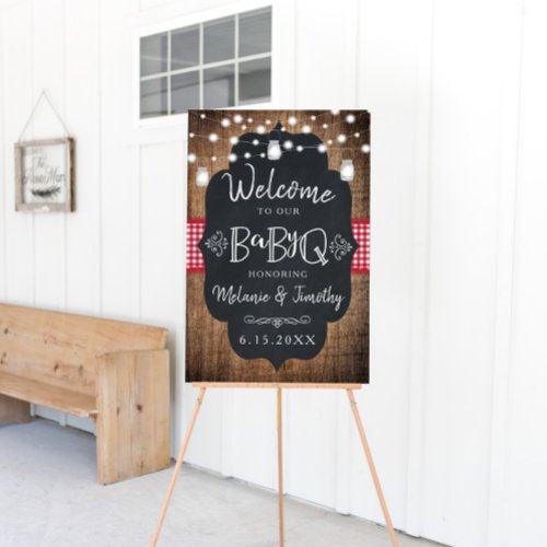 BabyQ BBQ Baby Shower Party Welcome Sign