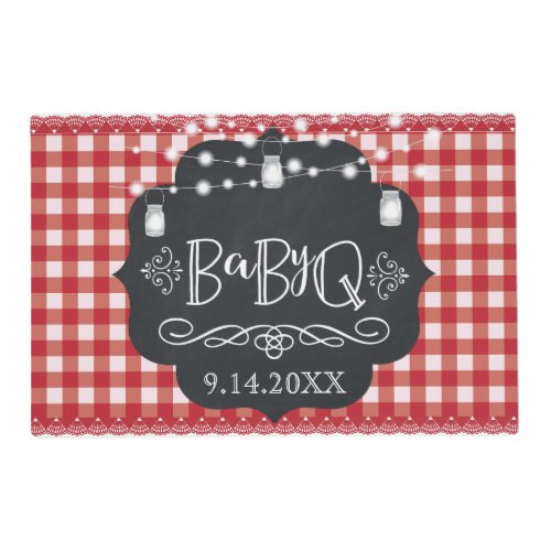 BabyQ BBQ Baby Shower Table Placement Placemat
