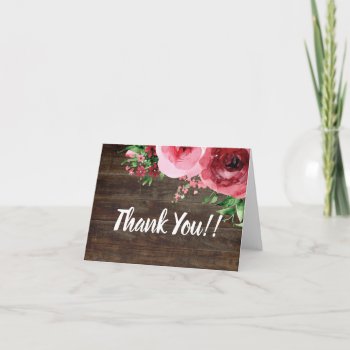 Babyq Bbq Baby Shower Thank You Card Rustic by NellysPrint at Zazzle