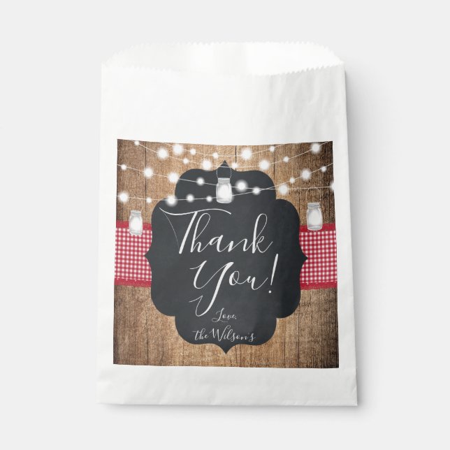 BabyQ BBQ Baby Shower Thank You Favor Bags (Front)