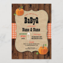 BaByQ Gender Reveal Baby Shower Red Check Invite