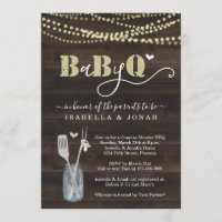 BabyQ Invitation - Couples Baby Q Barbeque