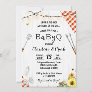 BabyQ Shower Invitations Gender Neutral