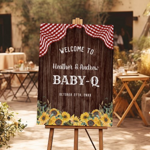 BabyQ Sunflower BBQ Co_ed Shower Welcome Sign