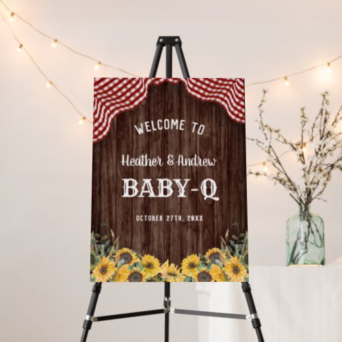BabyQ Sunflower BBQ Co_ed Shower Welcome Sign