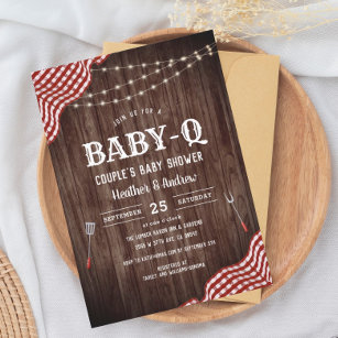 BabyQue Picnic BBQ Couple's Baby Shower Invitation
