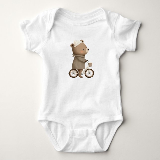 Babyromper, baby-born, biking bone baby bodysuit (Front)