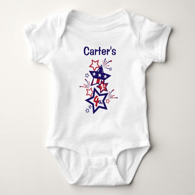 Baby's 1st 4th of July Bodysuit My 1st 4th Shirt (Front)