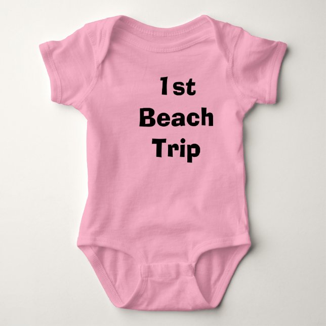 Baby's 1st Beach Trip Infant T-Shirt Baby Bodysuit (Front)