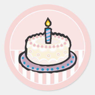 Baby's 1st Birthday Party Invitation Stickers