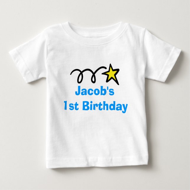 Babys 1st Birthday shirt | Personalized with name (Front)