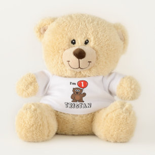 Baby's 1st Birthday teddy bear with custom name