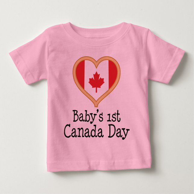 Babys 1st Canada Day Baby T-Shirt (Front)