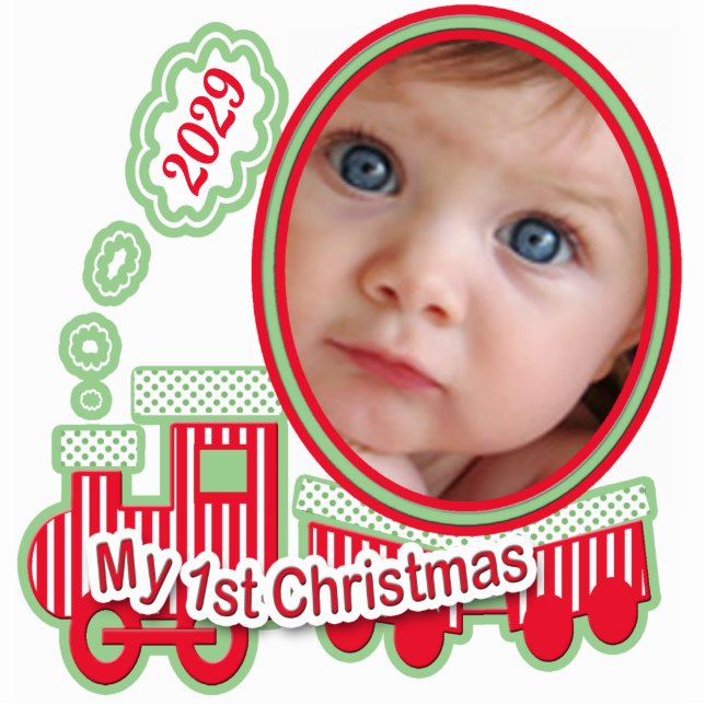 Baby's 1st Christmas 2010 Your Baby Photo Statuette (Front)