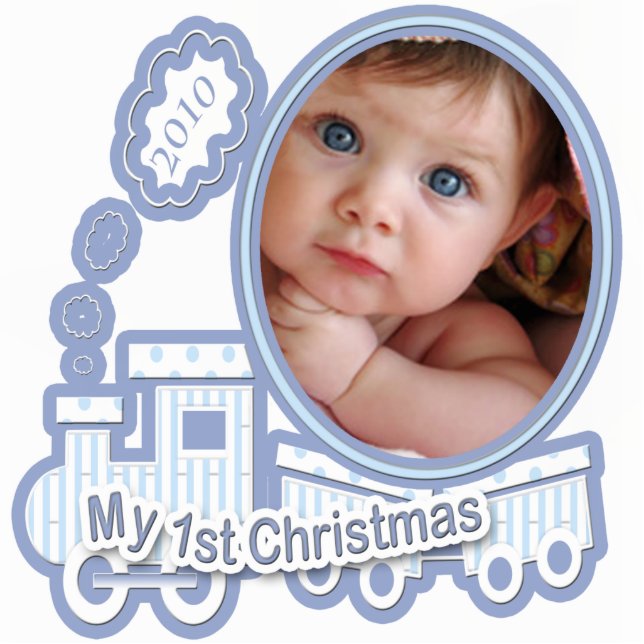 Baby's 1st Christmas 2010 Your Baby Photo Statuette (Front)