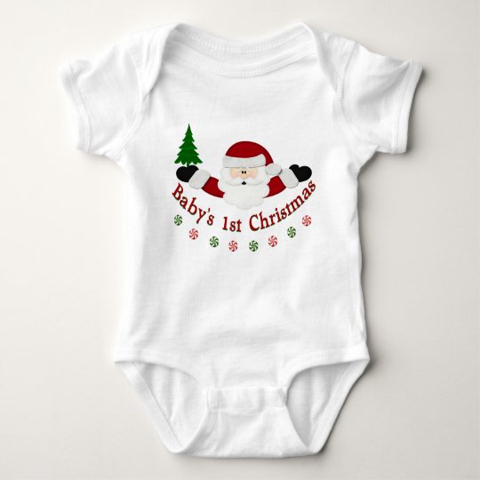 Babys 1st Christmas Baby Bodysuit