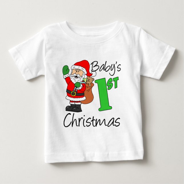 Baby's 1st Christmas Baby T-Shirt (Front)
