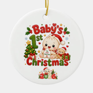 Baby's 1st Christmas Ceramic Ornament