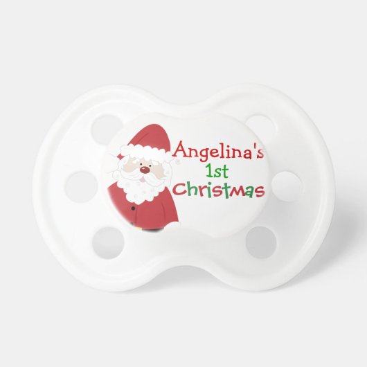 Baby's 1st Christmas Customizable Pacifier (Front)