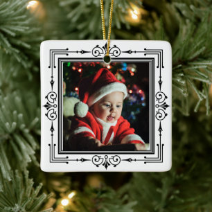 Baby's 1st Christmas Elegant Frame, Merry Christma Ceramic Ornament