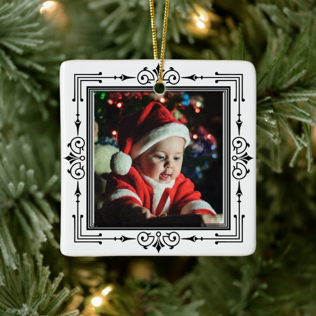 Baby's 1st Christmas Elegant Frame, Merry Christma Ceramic Ornament (Tree)