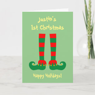 Baby's 1st Christmas grandson or granddaughter Holiday Card