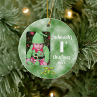 Baby's 1st Christmas One Photo Round