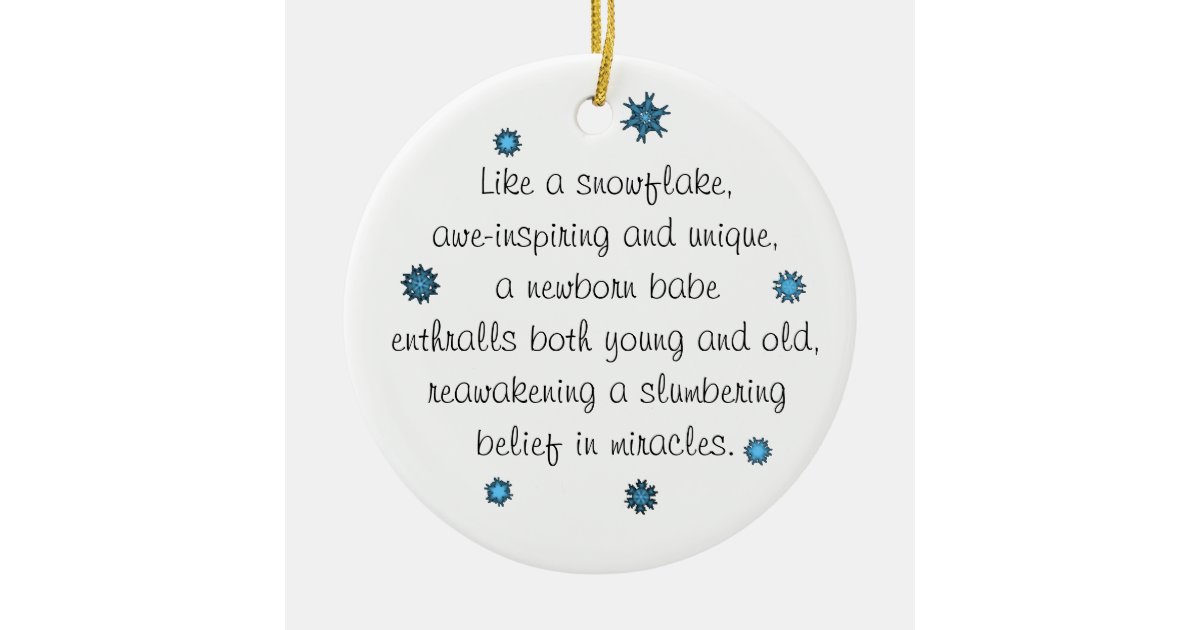 baby 39 s 1st christmas ornament blue snowflake poem zazzle com christmas shirts for plus size