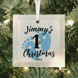 Baby's 1st Christmas Ornament - Footprint Keepsake