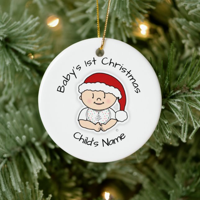 Baby's 1st Christmas Ornament - Personalized (Tree)