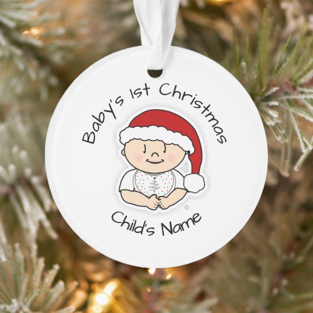 Baby's 1st Christmas Ornament - Personalized (Tree)