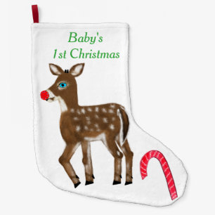 Baby's 1st Christmas Reindeer Large Christmas Stocking