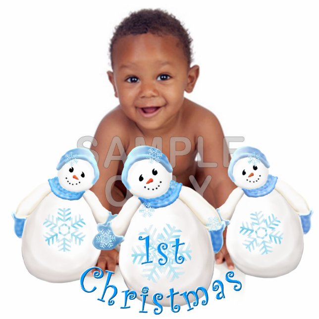 Baby's 1st Christmas Snowman Custom Cutout (Front)