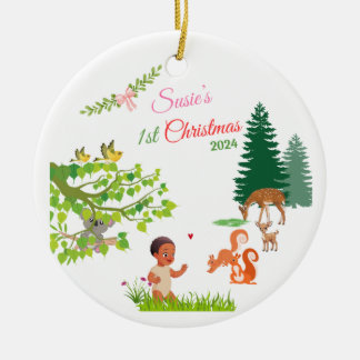Baby's 1st Christmas (Susie's style) Ceramic Ornament