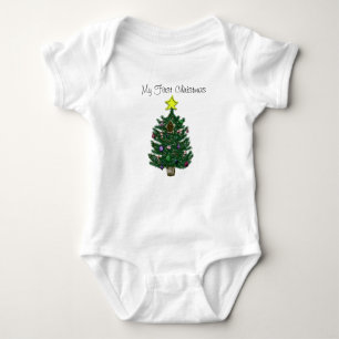 Baby's 1st Christmas Yellow Star Gingerbread Shirt