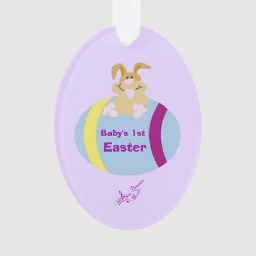 Babys 1st Easter Bunny Egg Oval Ornament