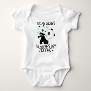 Baby's 1st Father's Day Panda Cute Baby Bodysuit