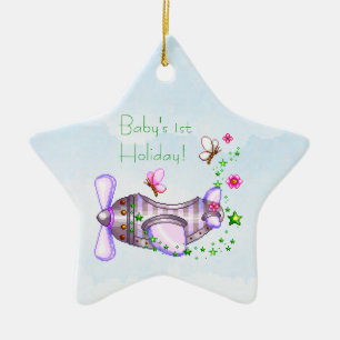 Baby's 1st Holiday Airplane Ornament