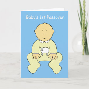Baby's 1st Passover Cute Cartoon Card