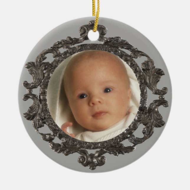 Babys 1st Photo Ceramic Ornament (Front)