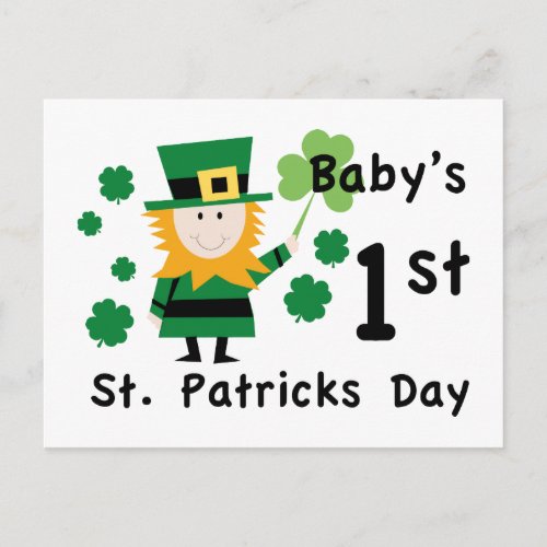 Babys 1st St Patricks Day Postcard