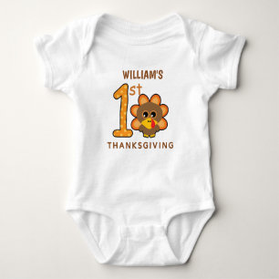 🦃 Baby's 1st thanksgiving (boy) Baby Bodysuit