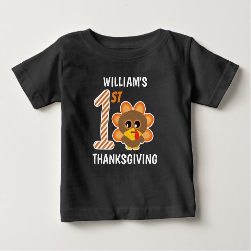  Babys 1st thanksgiving boy Baby T_Shirt